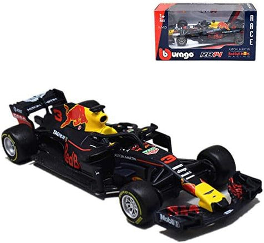 BBURAGO 1:43 Red Bull RB14 Formula F1 Daniel Ricciardo Replica Model CAR #3 - Tiny Auto